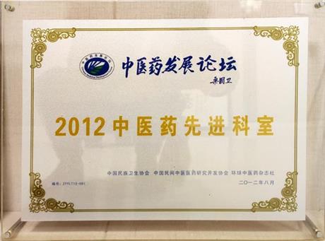 2012中医药先进科室